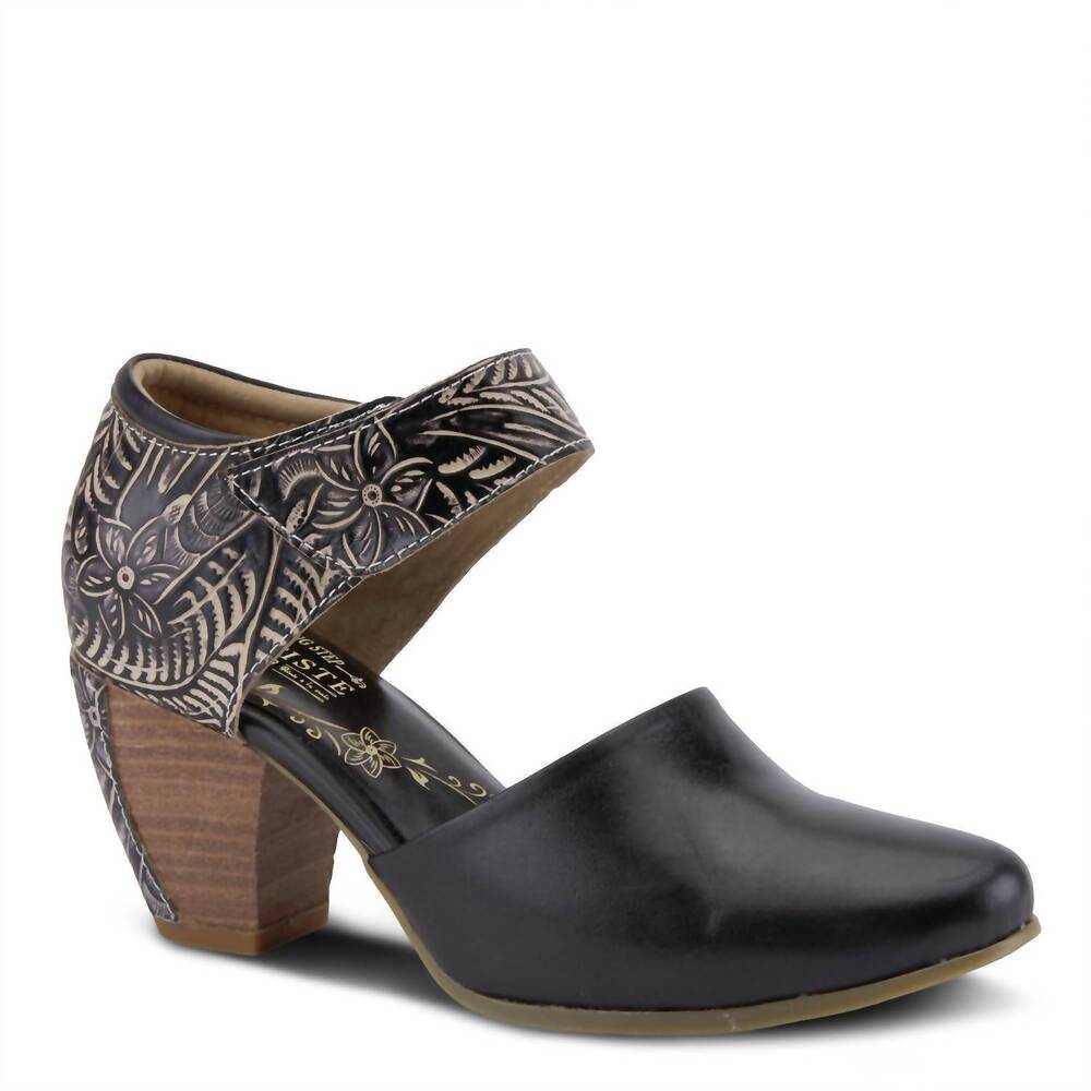 NEW SPRING STEP SHOES women's toolie heeled mary jane shoes in black